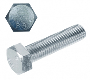 Болт 6-гр.гол.  6мм кл.пр. 8,8   (ключ 10мм) (шаг 1,0)