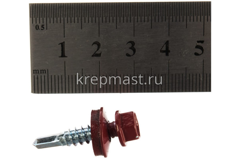 Саморез д/кровли краш. 5,5х25 RAL 3011