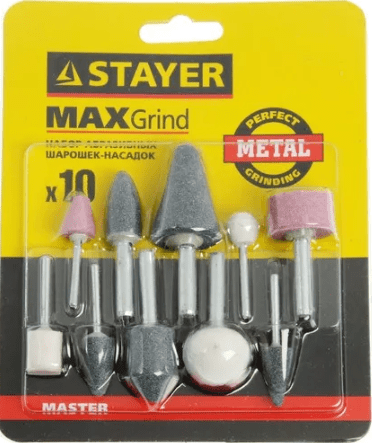 Шарошки STAYER наб. (10шт) (хвостовик 3,2 / 6,0мм)