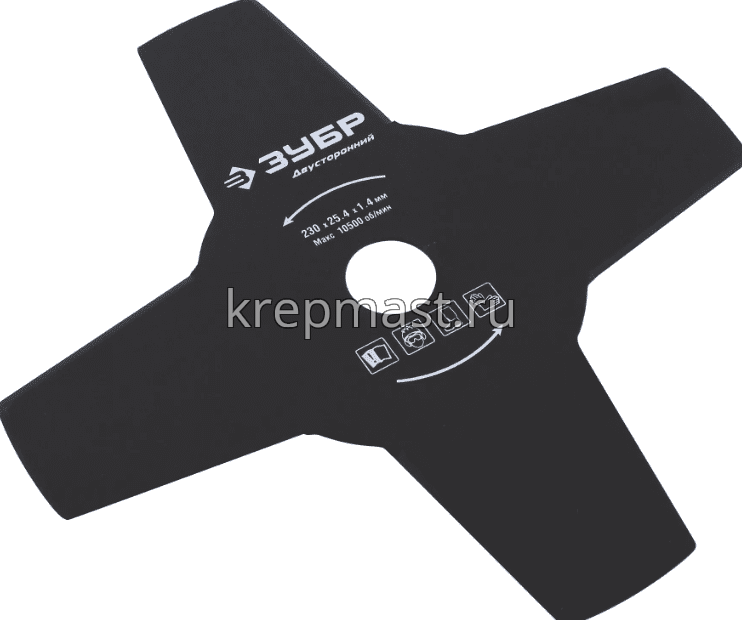 Нож для триммера ЗУБР 4хсегмент. 230х25,4мм