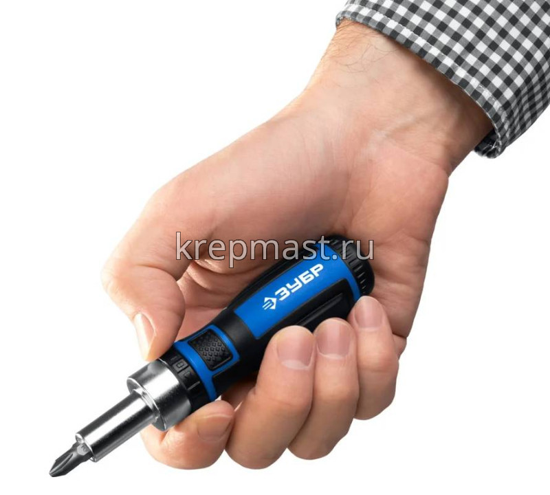 Отвертки-набор ЗУБР КОМПАКТ-37 реверсивная c насадками