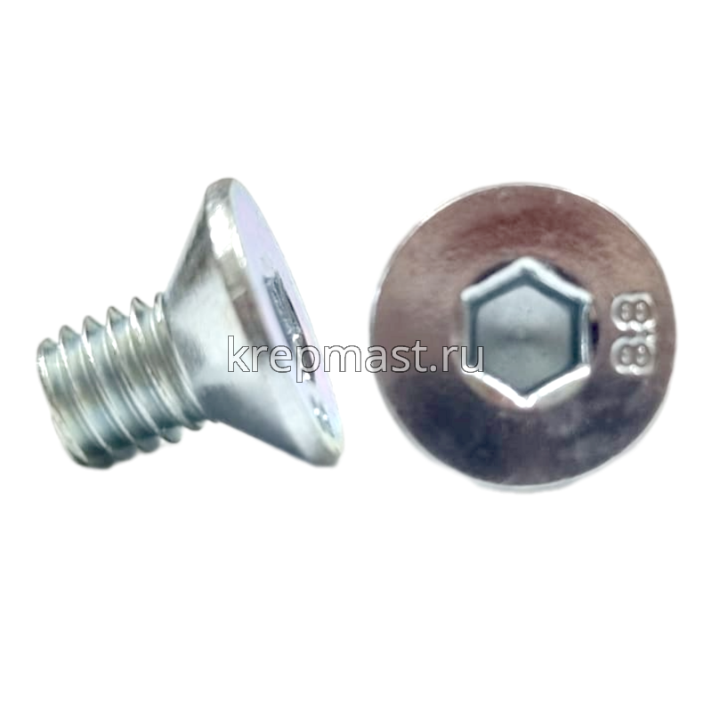 Винт с внут. шестиг. потай голов. 6х10 кл.пр.8,8 DIN 7991
