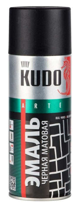 Эмаль аэр. универс. черная мат. 520мл