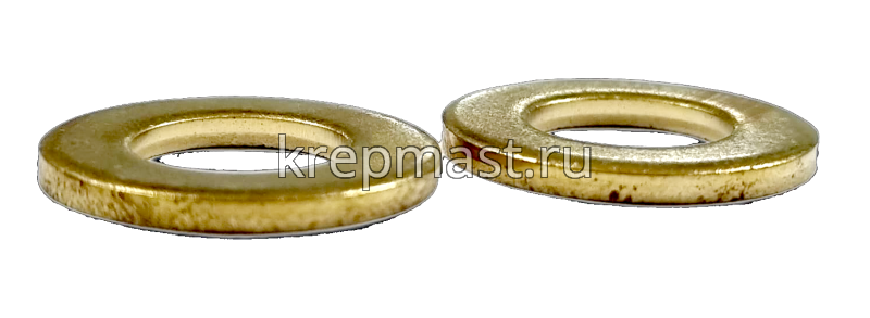 Шайба узкая 10 DIN 125 латунь