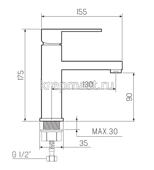 Смеситель д/умывальника SL 144-001F