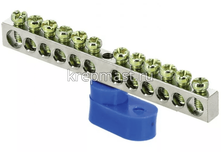 Шина PEN "ноль-земля" 6х9 10отв. никель EKF