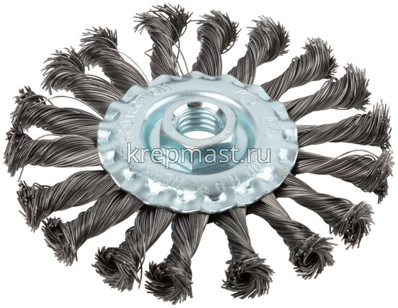 Корщетка- колесо 100мм для УШМ FIT сталь витая