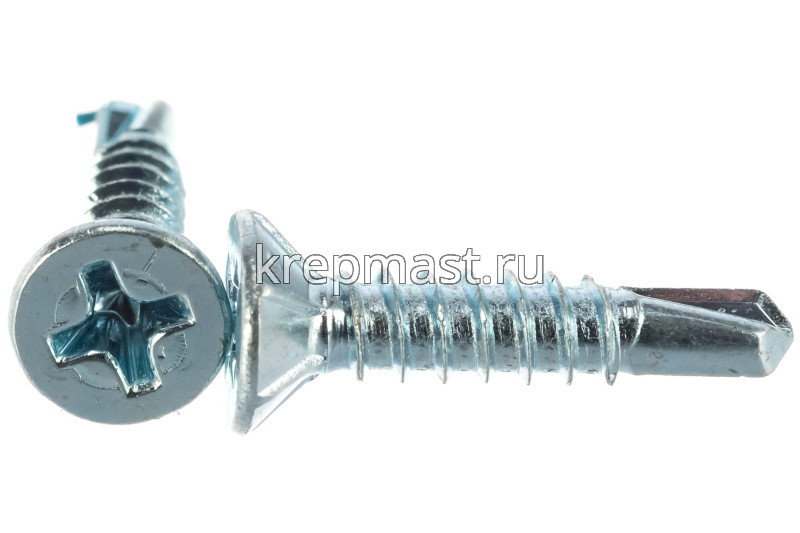 Саморез оконный сверло белый цинк 3,9х19 (Китай)