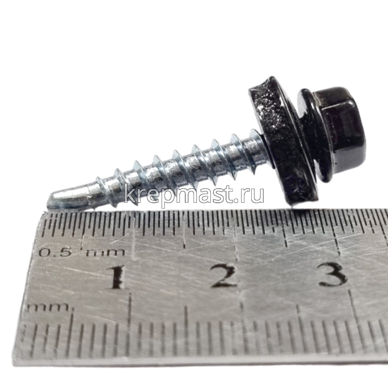 Саморез д/кровли краш. 4,8х29 RAL 9005