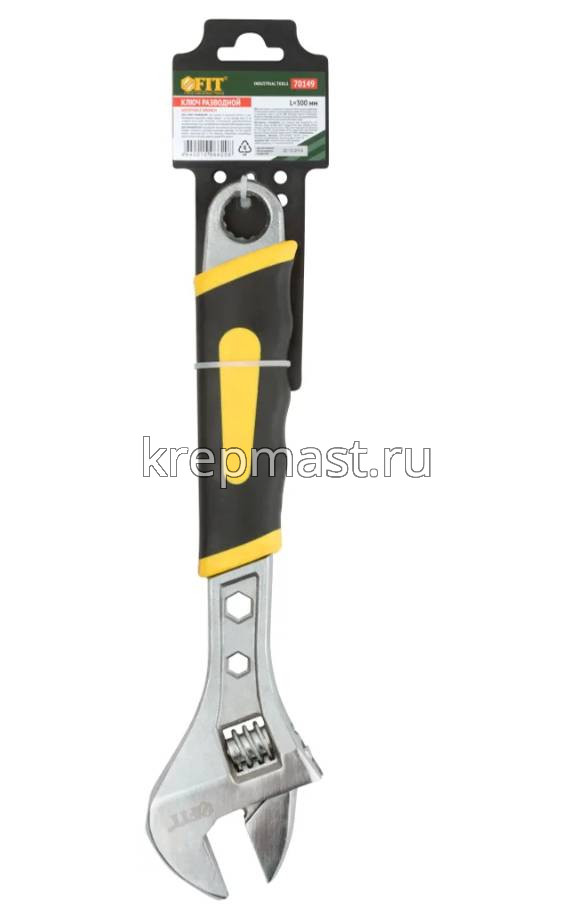 Ключ разводной FIT Старт 300мм (36мм) ПВХ накладка на ручке