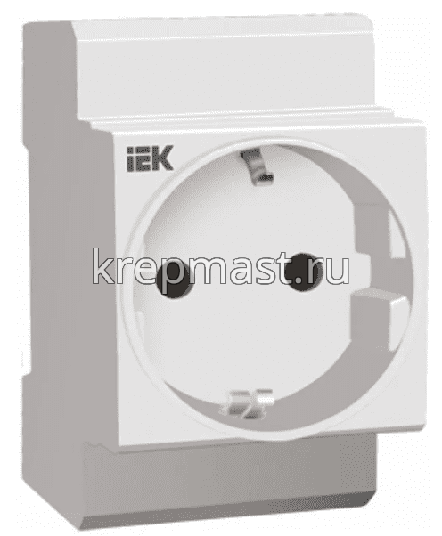 Розетка силовая на DIN-рейку РАр10-3-ОП с зазем. ИЭК