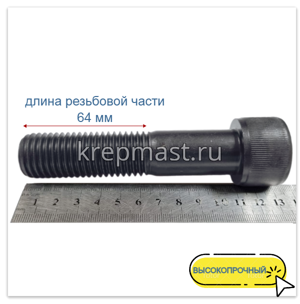 Винт с внутр.шестигранником 24 х 110 черный кл.пр.12,9 н/р DIN 912