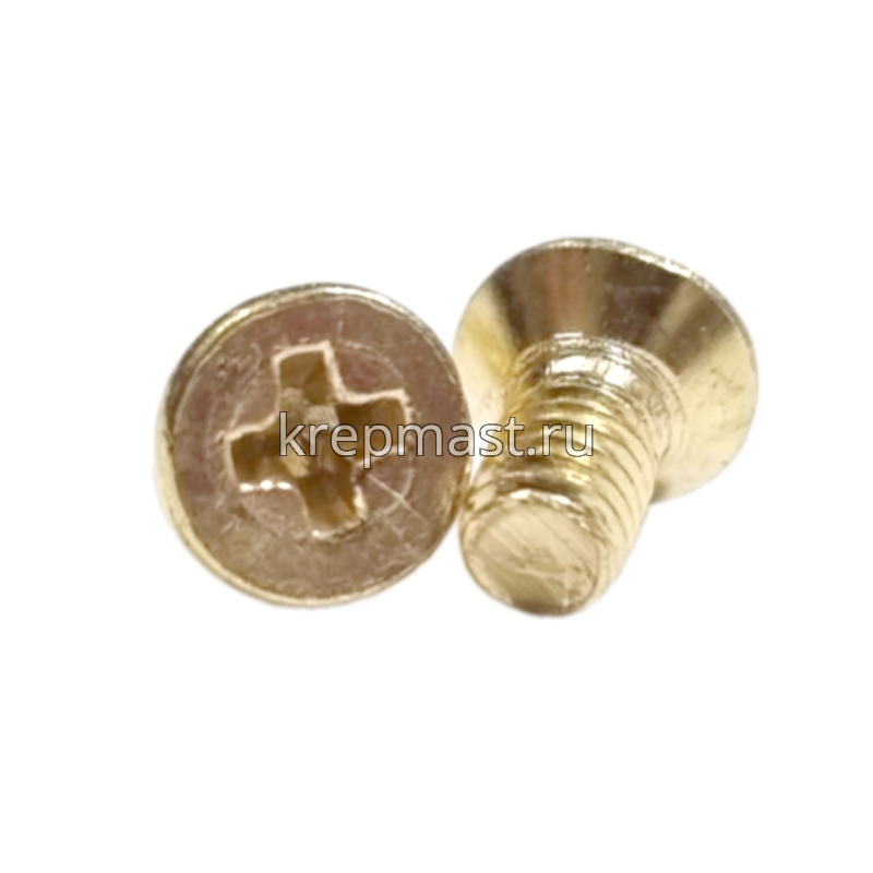 Винт потай 3,0 х 6 DIN 965 латунь