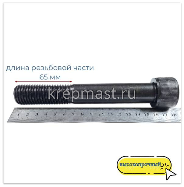 Винт с внутр.шестигранником 24 х 160 черный кл.пр.12,9 н/р DIN 912