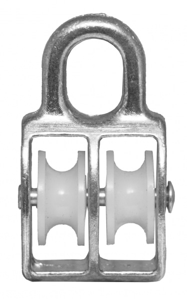 Блок двойной пластик. оцинк. 20мм