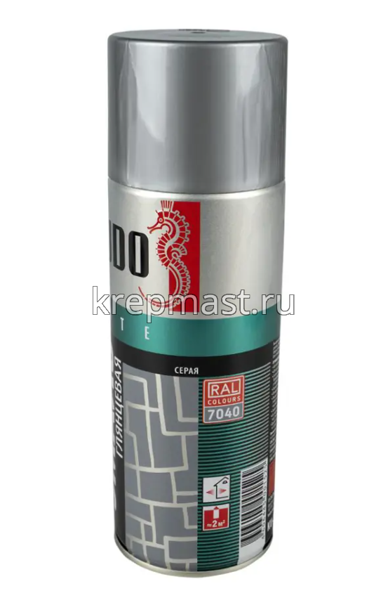 Эмаль аэр. универс. серая 520мл