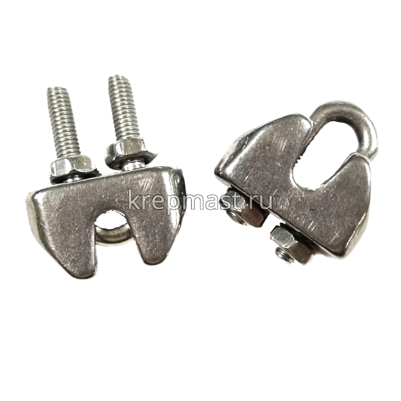 Зажим д/троса М 3 с гайками нерж. А 4