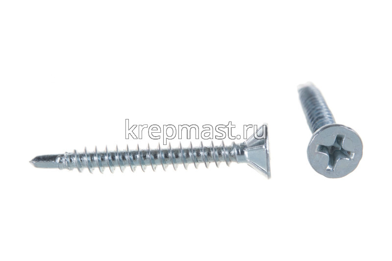 Саморез оконный сверло белый цинк 3,9х32 (Китай)