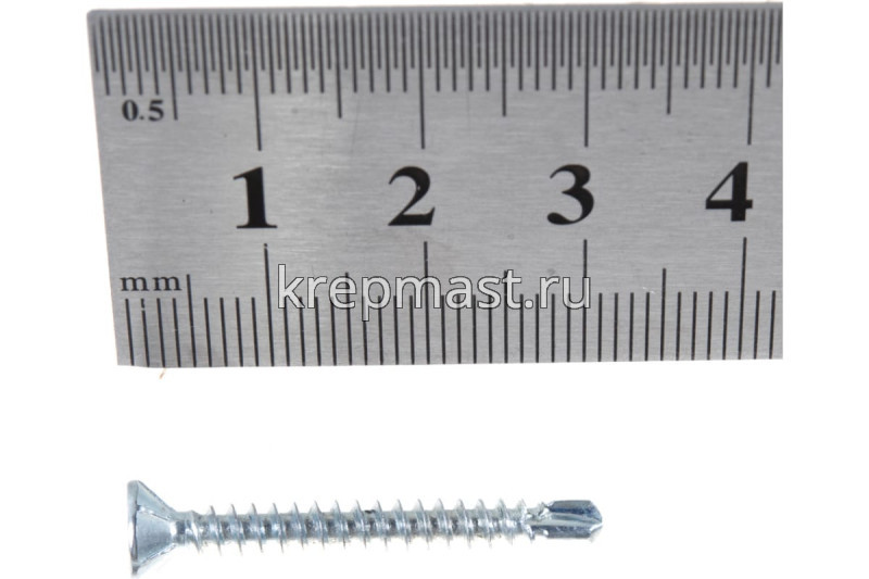 Саморез оконный сверло белый цинк 3,9х32 (Китай)