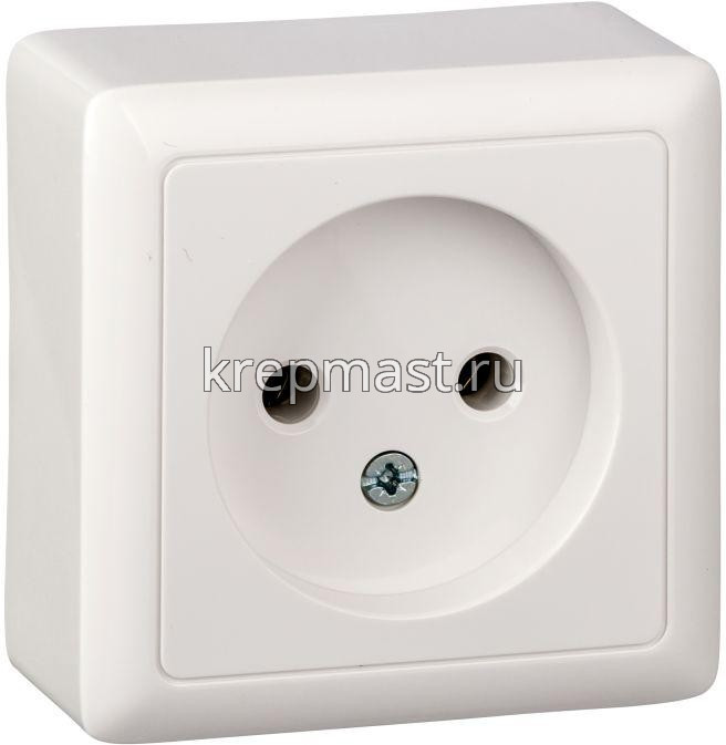 Розетка РА 10-131-б ОП белая б/з 1-ая