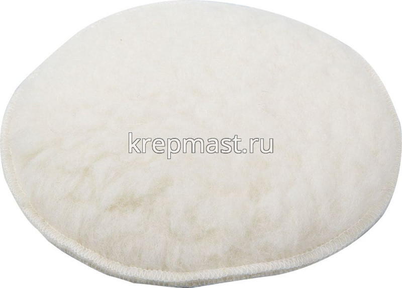 Насадка полировальная ЗУБР из натур.меха на липучке 125мм