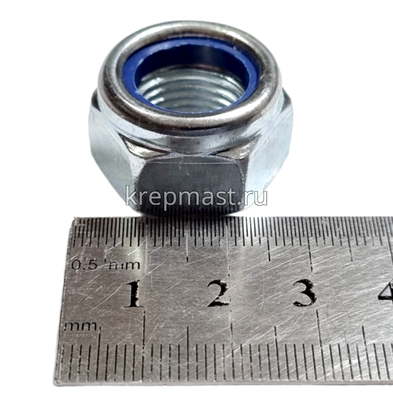 Гайка самоконтр.М16 (шаг резьбы 1,5) оц. DIN 985