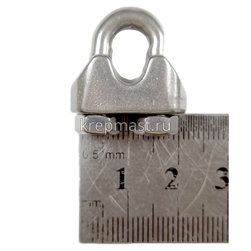 Зажим д/троса М 5 с гайками нерж. A 4