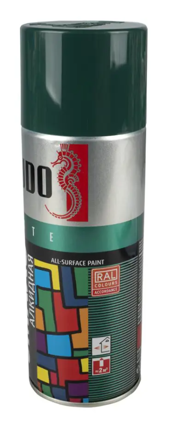 Эмаль аэр. универс. тем.зеленая 520мл