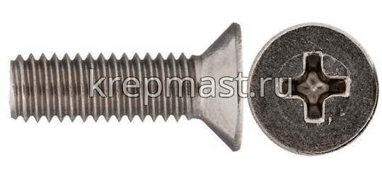 Винт 4,0х16 потай DIN 965 нерж. А2