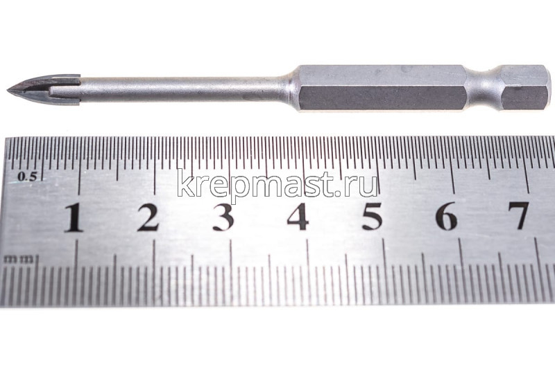 Сверло по стеклу 5мм ЗУБР (с 4мя реж.лезвиями)