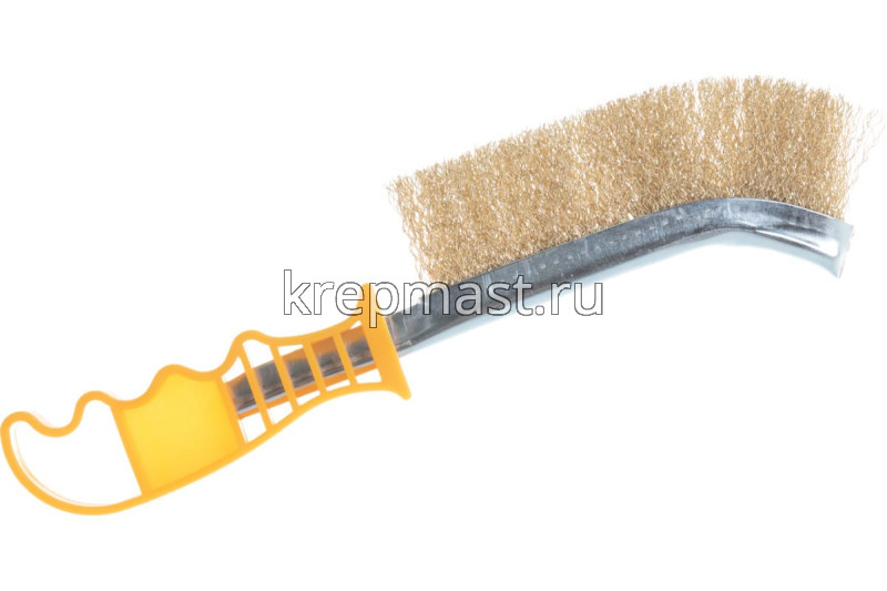 Корщетка пластиковая ручка тип В латунь (игогнутая)