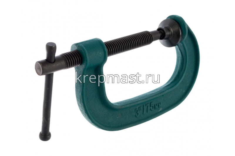 Струбцина тип G KRAFTOOL 3"/ 75мм чугун