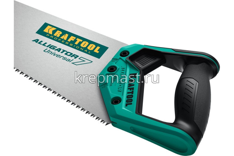 Ножовка по дереву KRAFTOOL 400мм (продольный и поперечный рез) зуб универ.наклон.