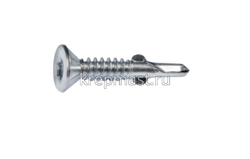 Саморез кров. ТХ30 с УШКАМИ б/шайбы DIN 7504 P 6,3х80 потай. - сверло оцинк.