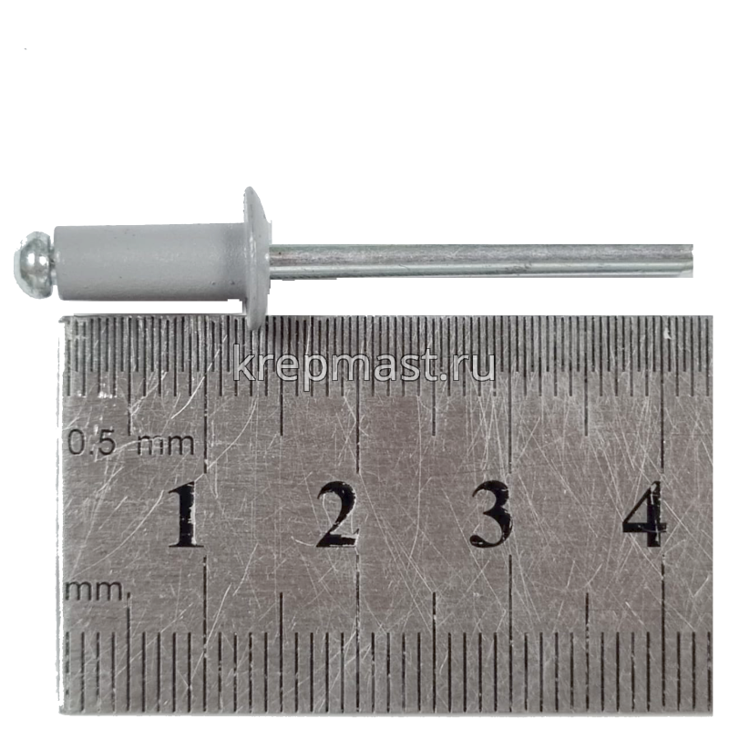 Заклёпка алюминий/сталь 4,8х12 RAL 7004