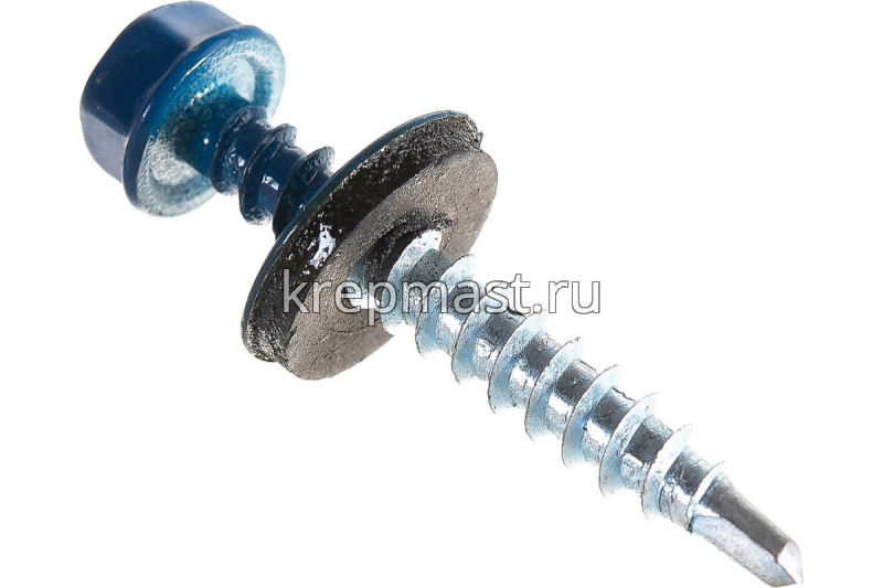 Саморез д/кровли краш. 4,8х35(38) RAL 5005/RR35