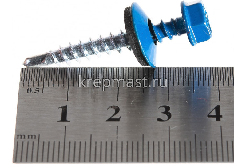 Саморез д/кровли краш. 4,8х35(38) RAL 5005/RR35