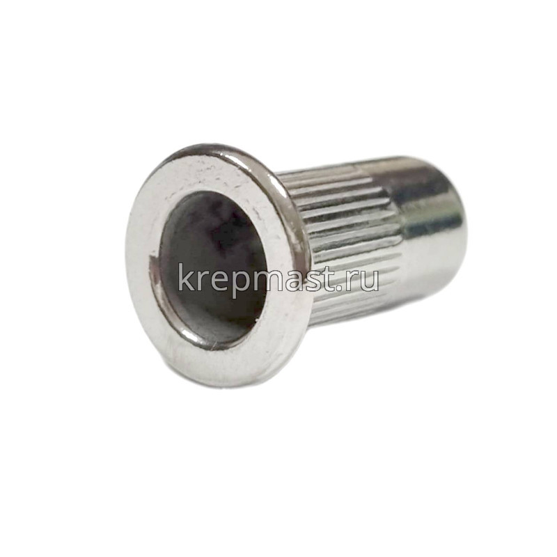 Гайка-заклепка М 6 х 16 цилиндр. борт нерж. А2