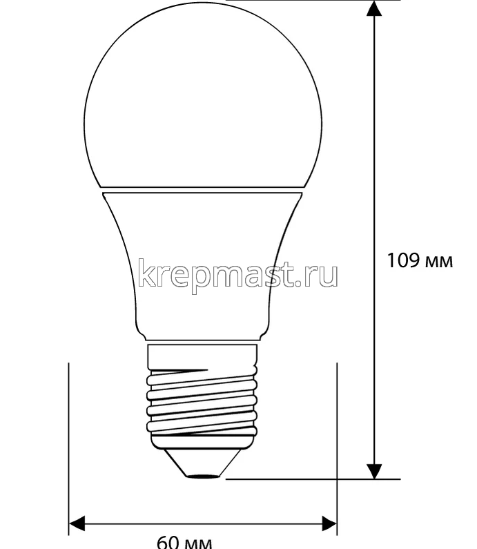 Лампа А60 15Вт Е27 4500К