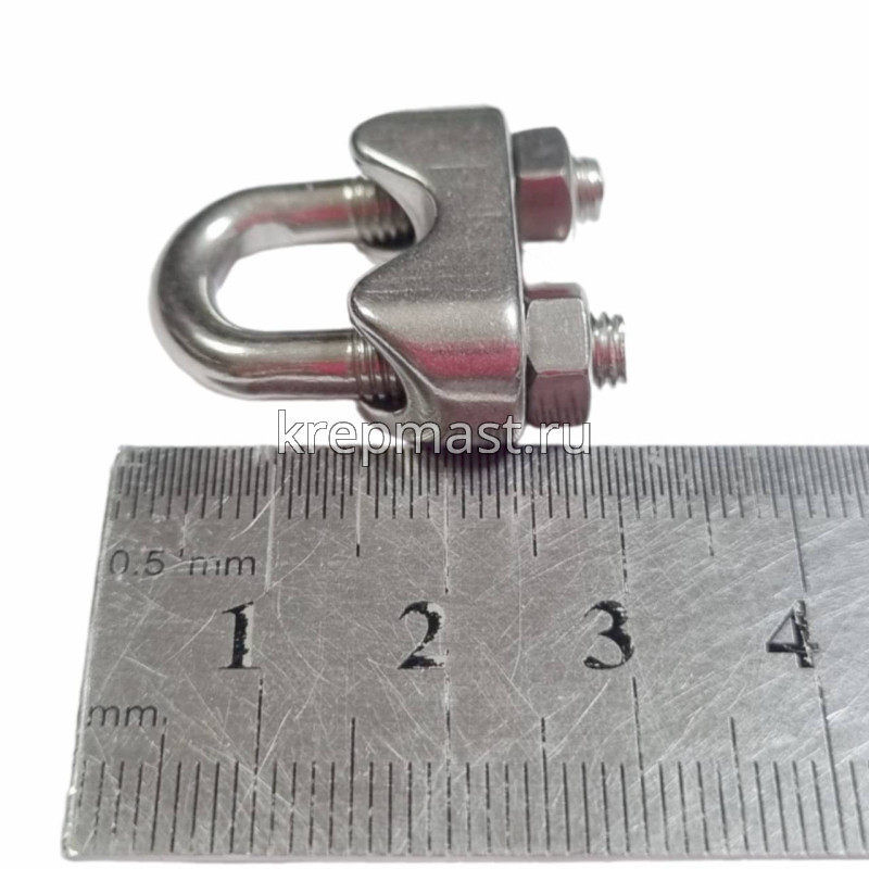 Зажим д/троса М 6 с гайками нерж. A 4