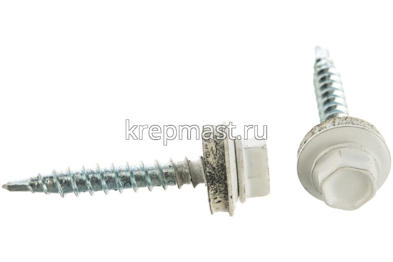 Саморез д/кровли краш. 4,8х35(38) RAL 9003