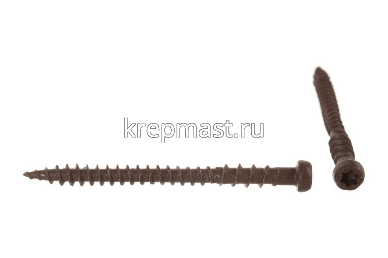 Шуруп для террасной доски 5х60 коричневые