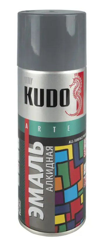 Эмаль аэр. универс. темно-серая 520мл