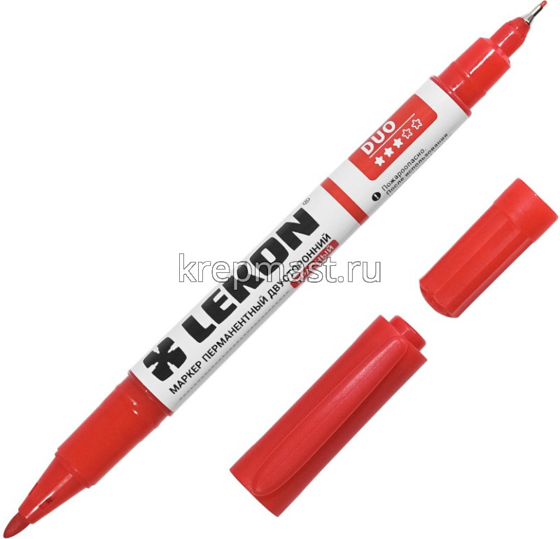 Маркер перманентный 0,5-1,0 мм красный двустроронный