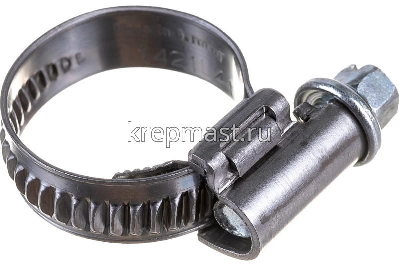 Хомут червячный нержавейка 12-22