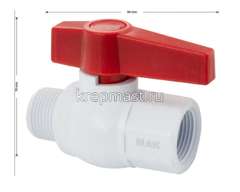 Кран шар 3/4 М/Р рычаг п/п МАК 473