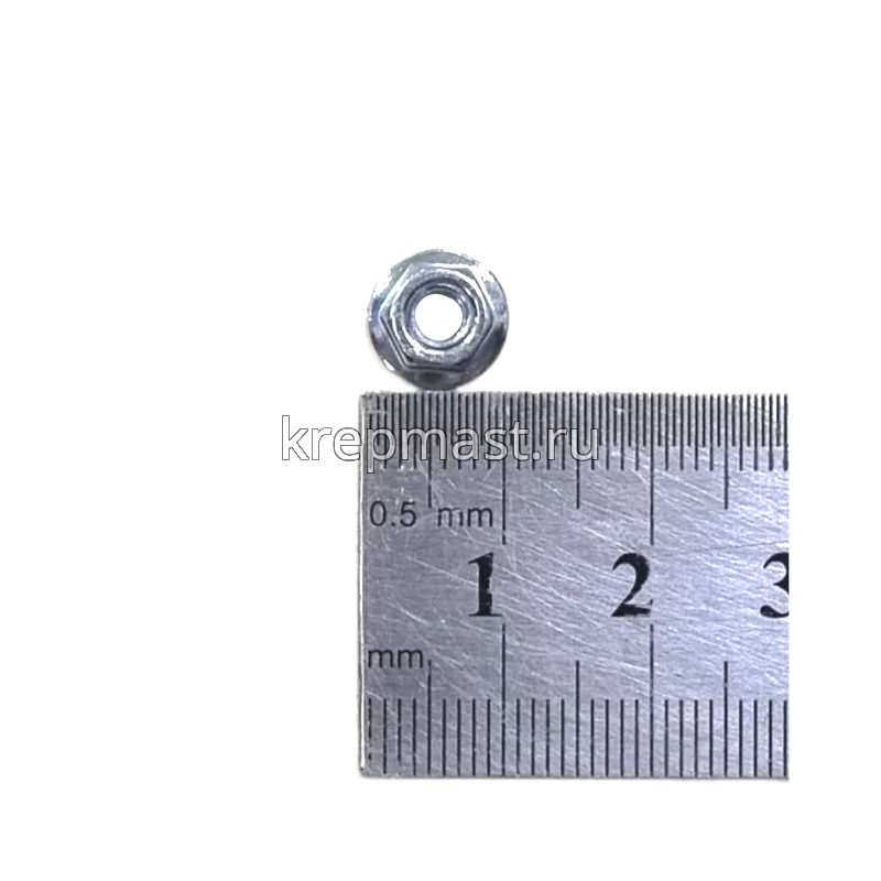 Гайка с фланцем М 4 DIN 6923