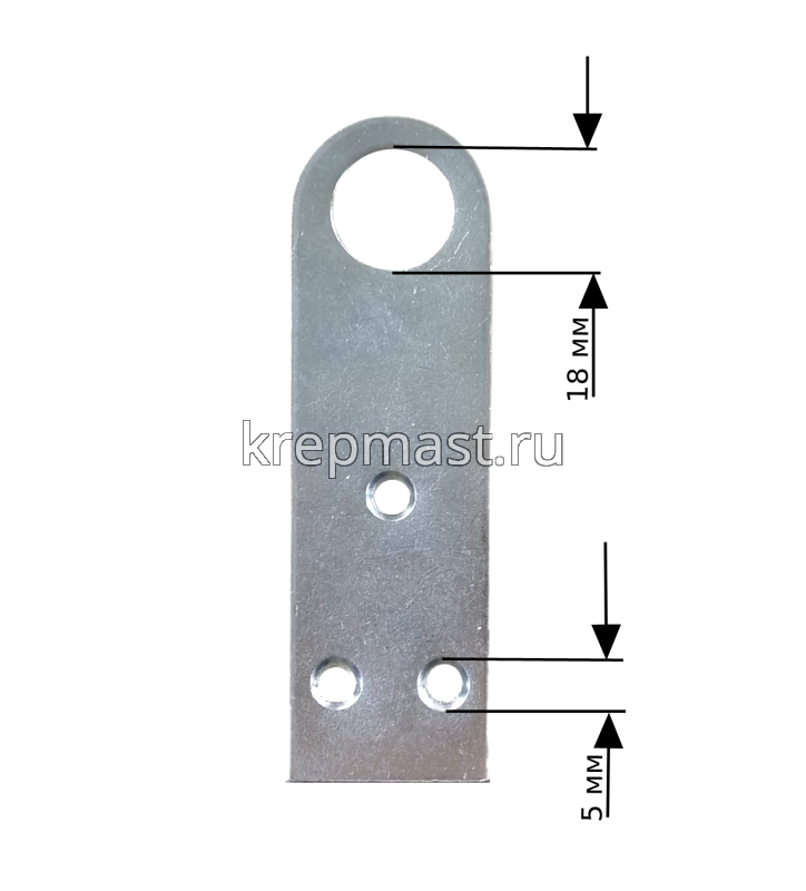 Проушина прямая 30х100мм цинк