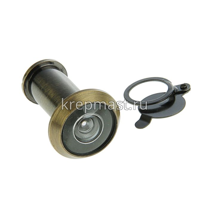 Глазок дверной со шторкой d=16мм L=35-60мм, латунь