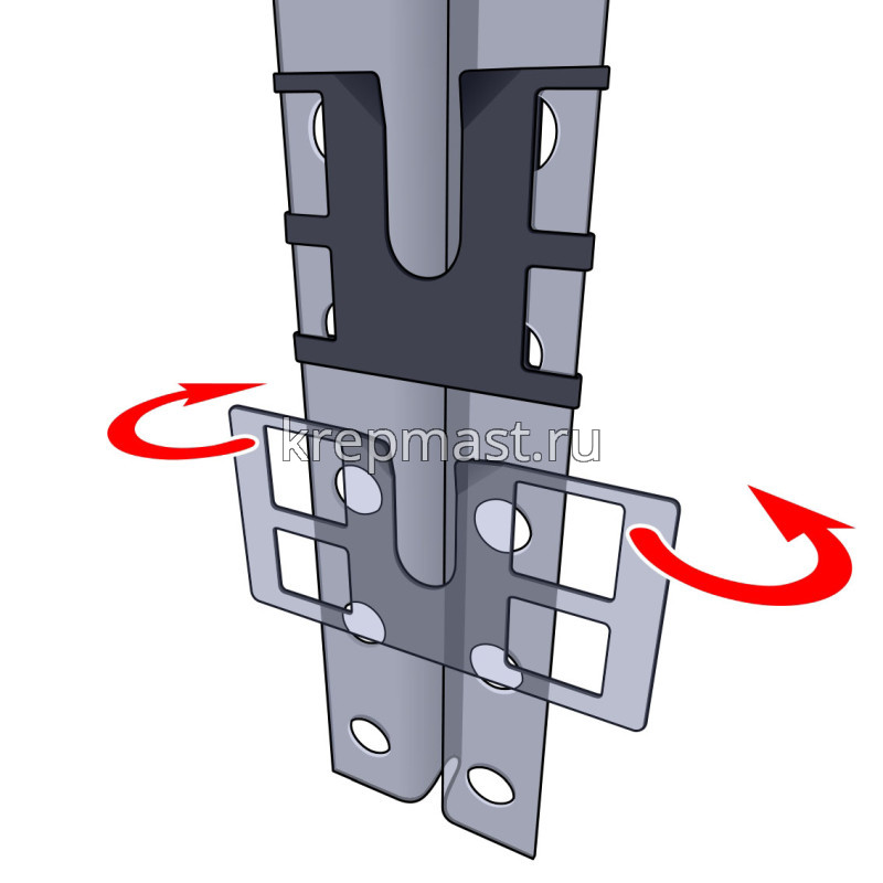 Крепление для м/профилей КРЕММЕР (100шт/уп)